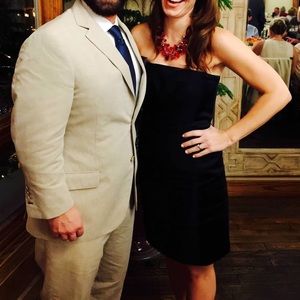 Ann Taylor Sexy Strapless Little Black Dress Size 4P